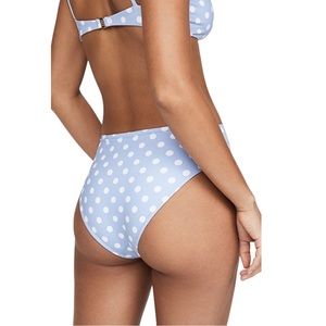 Caroline Constas Viki High Waist Polka Dot Bikini Bottoms